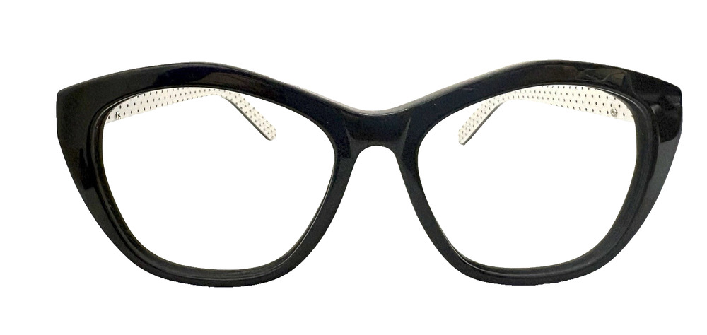 ISAAC MIZRAHI IM30238 BK BLACK WHITE EYEGLASSES FRAMES 56-18-144
